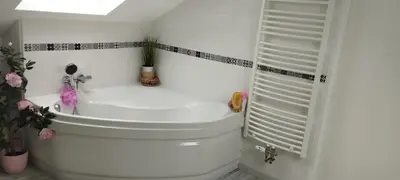 Salle de bains dans l'établissement Chambres dans maison campagne circuit LE MANS