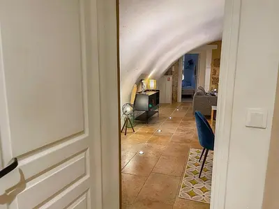 Coin salon dans l'établissement Troglodyte d’exception au cœur de Blois