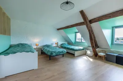 Un ou plusieurs lits dans un hébergement de l'établissement La Villa Romaine, Jacuzzi 15 min du Zoo de Beauval