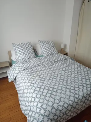 Un ou plusieurs lits dans un hébergement de l'établissement Location maison pour évènement le mans