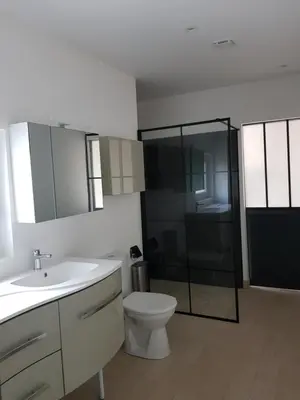 Salle de bains dans l'établissement Mon Gîte