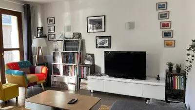 Télévision ou salle de divertissement dans l'établissement Les Rallyes de la Loire - Vue sur Loire - 4 pers