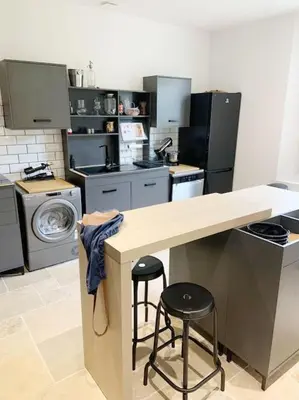 Cuisine ou kitchenette dans l'établissement Country House - Garden - Private access to the Loir