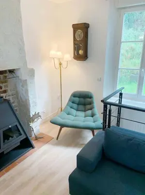 Coin salon dans l'établissement Country House - Garden - Private access to the Loir