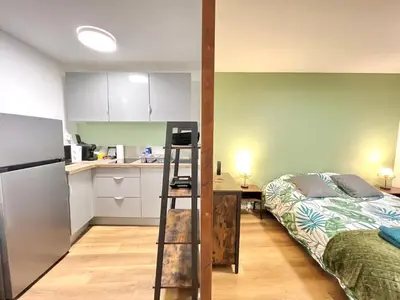 Un ou plusieurs lits dans un hébergement de l'établissement Les 4 Appartements au cœur de Châtellerault