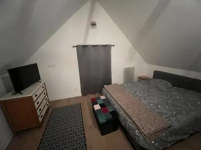 Un ou plusieurs lits dans un hébergement de l'établissement Moonlight cottage france