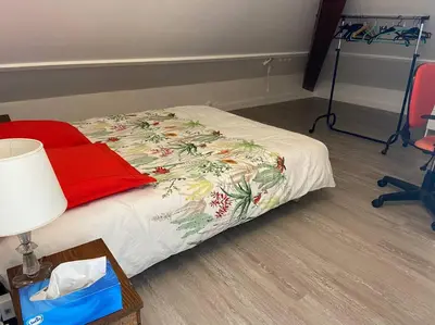 Un ou plusieurs lits dans un hébergement de l'établissement Appartement en résidence avec parking