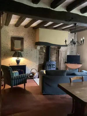 Coin salon dans l'établissement Gîte de la vallée