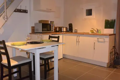 Cuisine ou kitchenette dans l'établissement Appart´choisille