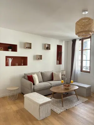 Coin salon dans l'établissement Le Duplex Safari