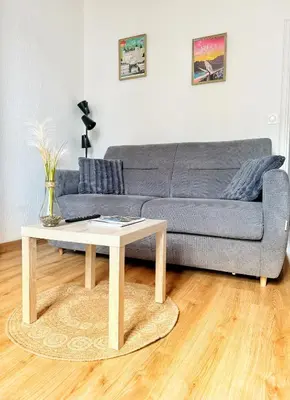 Coin salon dans l'établissement STUDIO COSY Gare & centre-ville