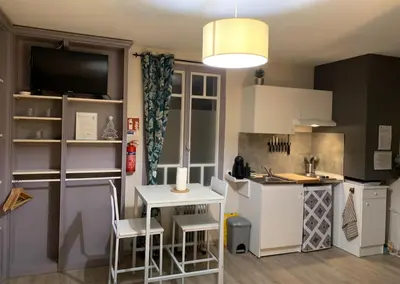 Cuisine ou kitchenette dans l'établissement Gites des Trois Provinces, Zoo de Beauval
