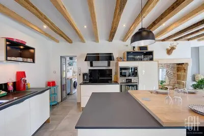Cuisine ou kitchenette dans l'établissement L'escapade / Maison de campagne