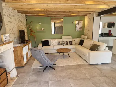Coin salon dans l'établissement L'escapade / Maison de campagne
