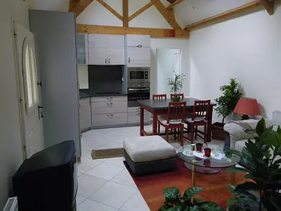 Cuisine ou kitchenette dans l'établissement Gîte Desvergnes
