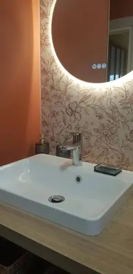 Salle de bains dans l'établissement Un Nid en Sologne