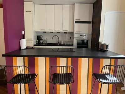 Cuisine ou kitchenette dans l'établissement Une escapade au cœur de Tours