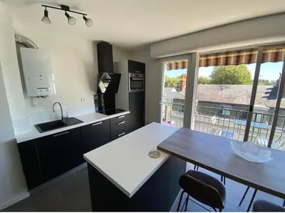 Cuisine ou kitchenette dans l'établissement Vue sur les toits de Tours