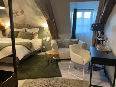 Un ou plusieurs lits dans un hébergement de l'établissement Le Relais de Touraine
