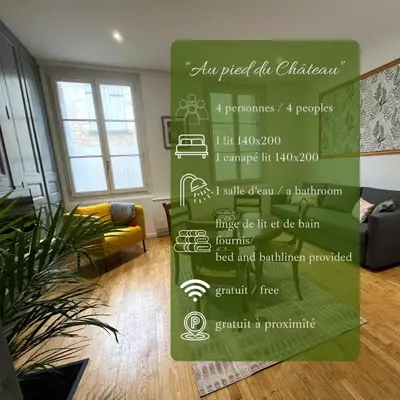 Plan de l'établissement Au pied du château
