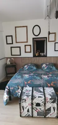 Un ou plusieurs lits dans un hébergement de l'établissement Chambres d'hôtes des Princes de Bel Air