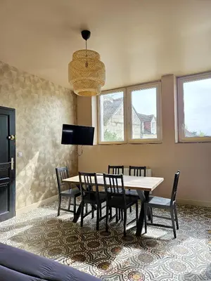 Coin salon dans l'établissement L'appartement Bilobou, 10 mn du ZooParc de Beauval