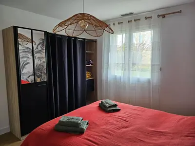 Un ou plusieurs lits dans un hébergement de l'établissement Maison a la campagne