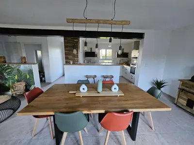 Cuisine ou kitchenette dans l'établissement Maison a la campagne