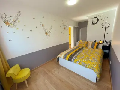 Un ou plusieurs lits dans un hébergement de l'établissement Charmant gîte tout équipé avec jardin et activités pour enfants près d'Amboise. - FR-1-381-573
