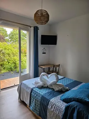 Un ou plusieurs lits dans un hébergement de l'établissement Les chambres d'Estelle