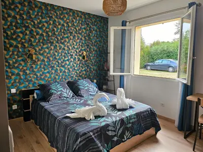 Un ou plusieurs lits dans un hébergement de l'établissement Les chambres d'Estelle