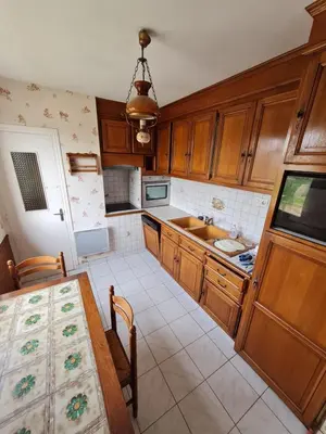 Cuisine ou kitchenette dans l'établissement Le clos tranquille