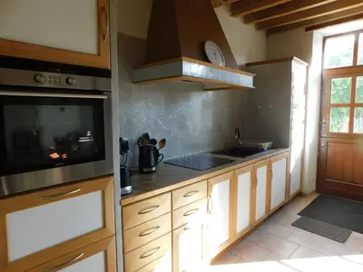 Cuisine ou kitchenette dans l'établissement Gîte de l'école