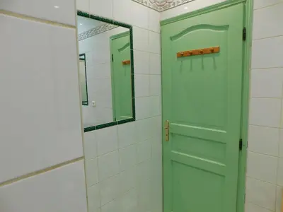 Salle de bains dans l'établissement Gîte de l'école