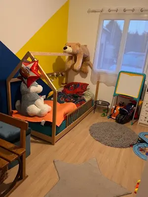 Un ou plusieurs lits dans un hébergement de l'établissement Maison à proximité du circuit 24h