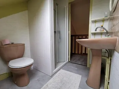 Salle de bains dans l'établissement Gîte familial au cœur des Châteaux de la Loire - FR-1-491-361