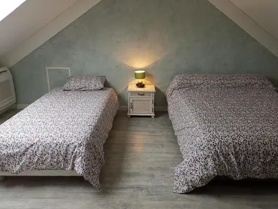Un ou plusieurs lits dans un hébergement de l'établissement Gîte familial au cœur des Châteaux de la Loire - FR-1-491-361