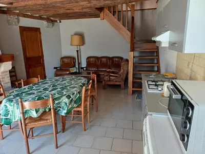Cuisine ou kitchenette dans l'établissement Maison accueillante près de Blois, animaux acceptés, parking - FR-1-491-351