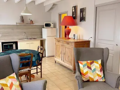 Cuisine ou kitchenette dans l'établissement Gîte confort pour 2 avec jardin privatif près des châteaux et du Zooparc de Beauval - FR-1-491-368