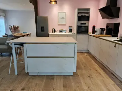 Cuisine ou kitchenette dans l'établissement Au B'Honneur de Blois