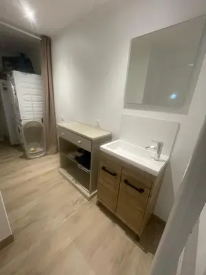 Salle de bains dans l'établissement Maison de campagne 