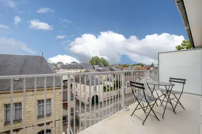 Balcon ou terrasse dans l'établissement Résidence de Châtelleraut