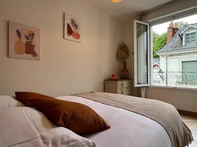 Un ou plusieurs lits dans un hébergement de l'établissement T3 cinéma - Centre historique, bord de Loire