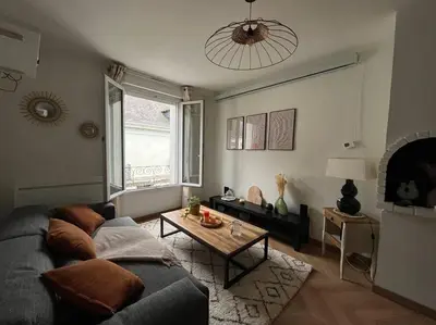 Coin salon dans l'établissement T3 cinéma - Centre historique, bord de Loire