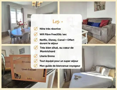 Un ou plusieurs lits dans un hébergement de l'établissement T2 Ctre ville Fibre proche Beauval