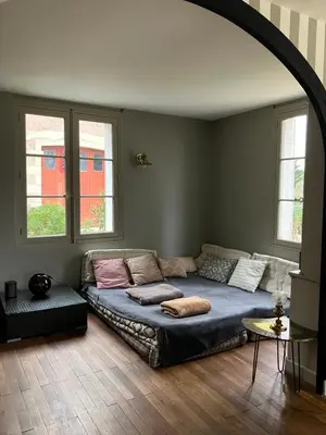 Coin salon dans l'établissement Magnifique maison de maître saumuroise