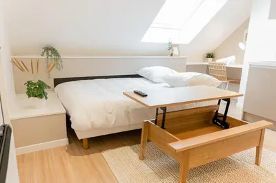 Un ou plusieurs lits dans un hébergement de l'établissement Le Zen - Superbe logement - Centre - Tram - Gare