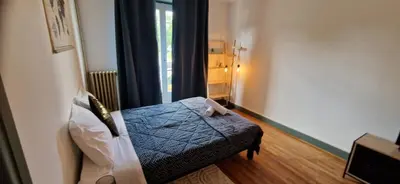 Un ou plusieurs lits dans un hébergement de l'établissement Suite des Lices à 2 minutes de la Gare- Chateau de blois - Suite des Lices 2 minutes from train station - Chateau de Blois