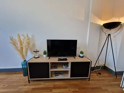 Télévision ou salle de divertissement dans l'établissement Suite des Lices à 2 minutes de la Gare- Chateau de blois - Suite des Lices 2 minutes from train station - Chateau de Blois