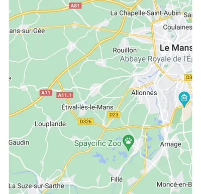 Plan de l'établissement Chambres conforts climatisées **24 heures du Mans**